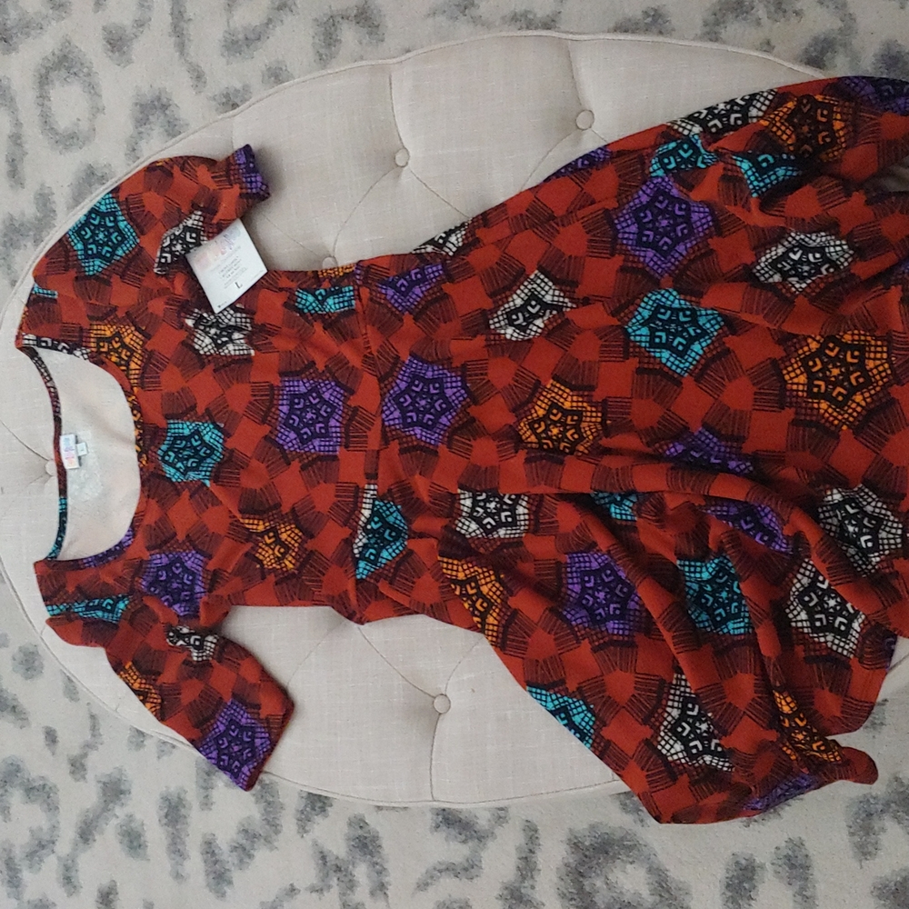Lularoe Nicole Dress NWT Aztec Large